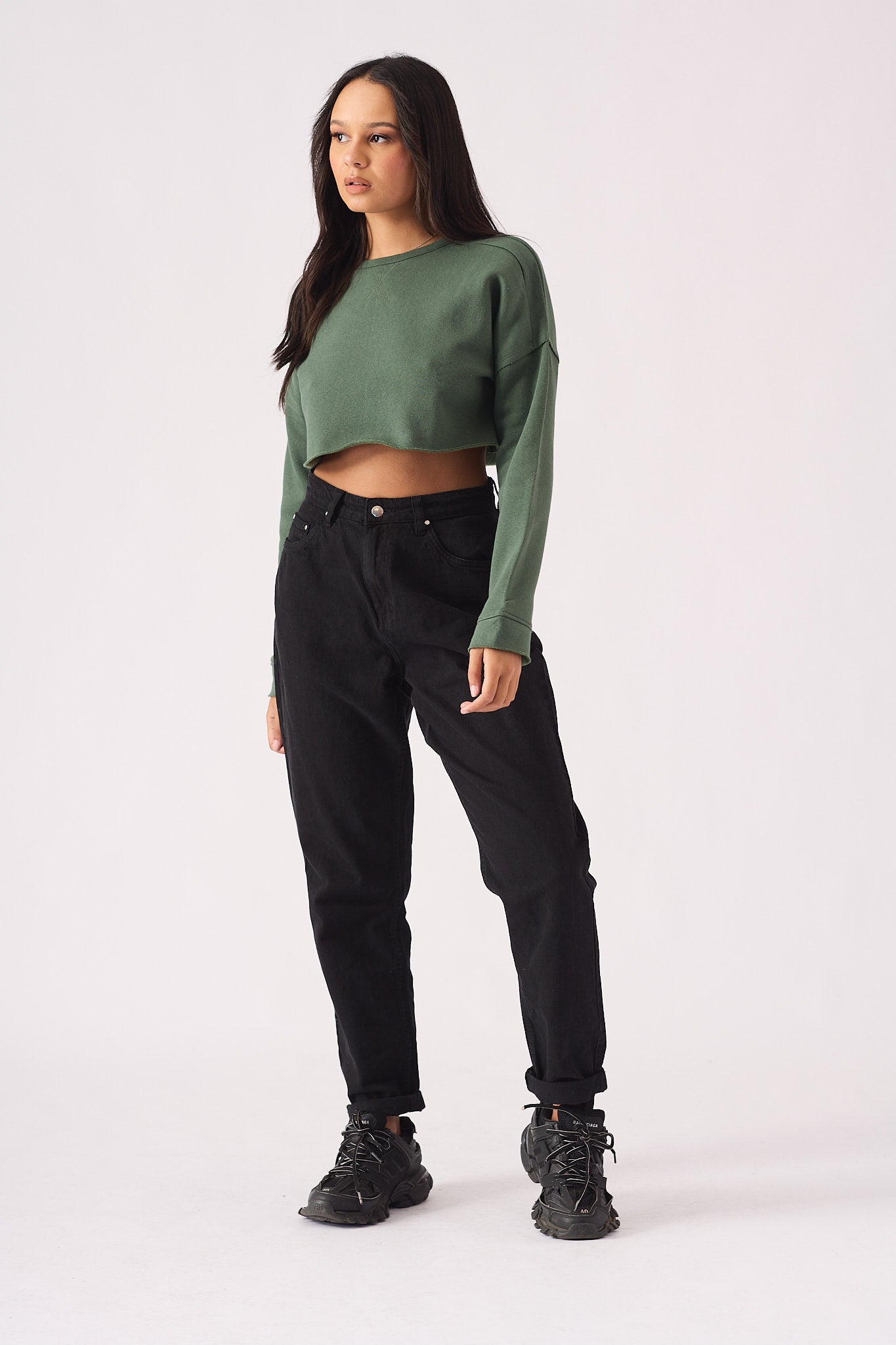 CROPPED JUMPER - GREEN
