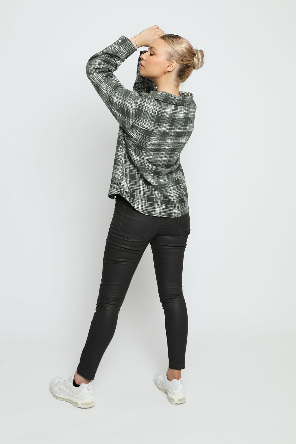 PLAID FLANNEL CHECK SHIRT - GREEN
