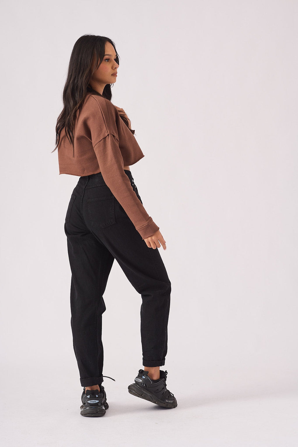 CROPPED JUMPER - BROWN