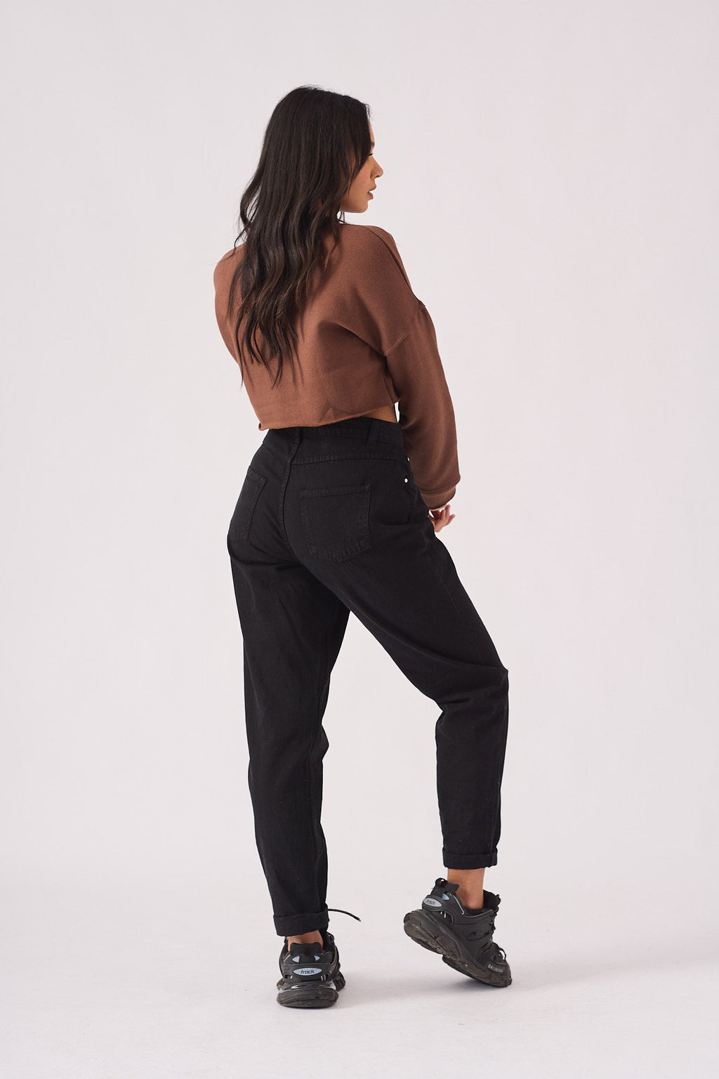 CROPPED JUMPER - BROWN