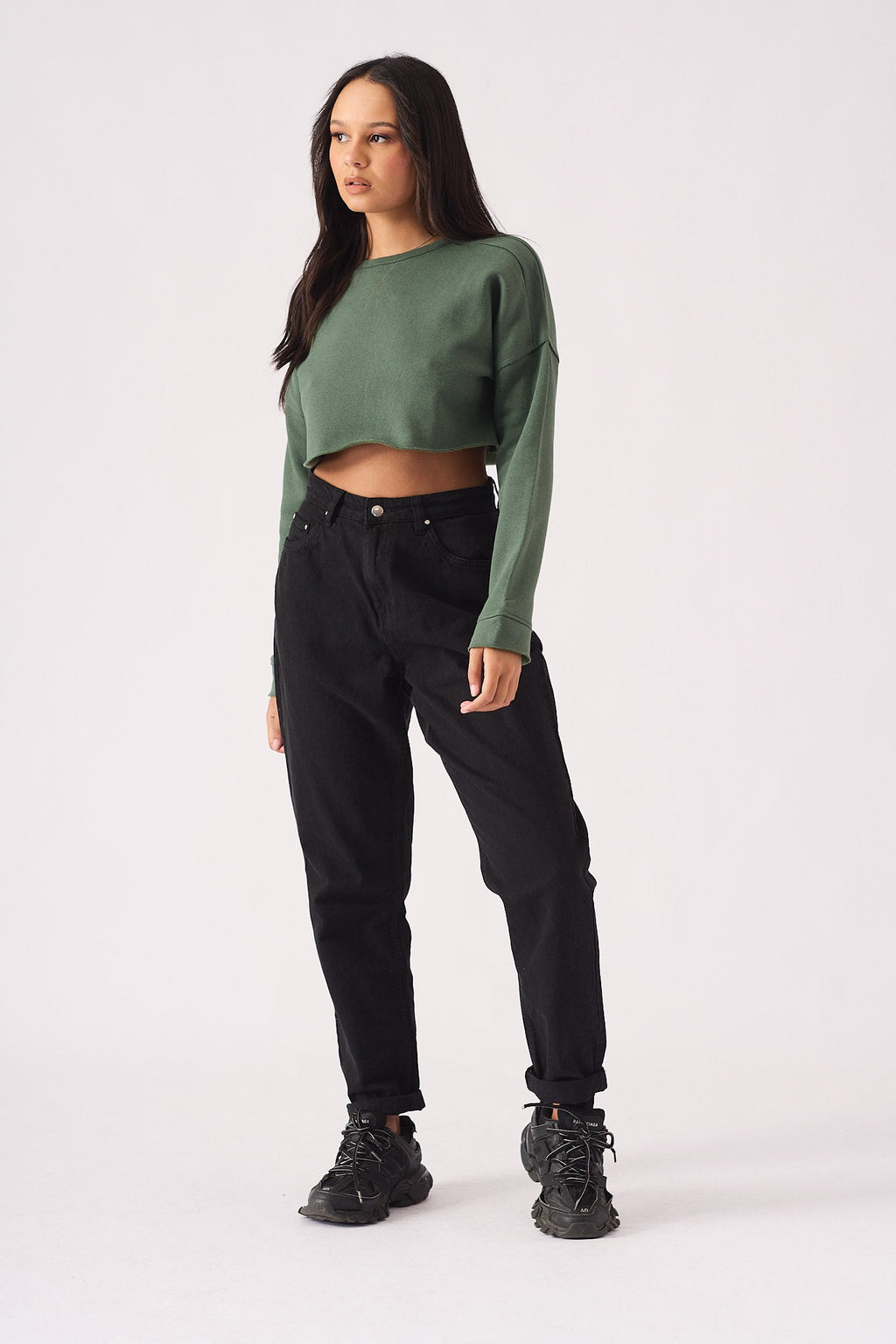 CROPPED JUMPER - GREEN