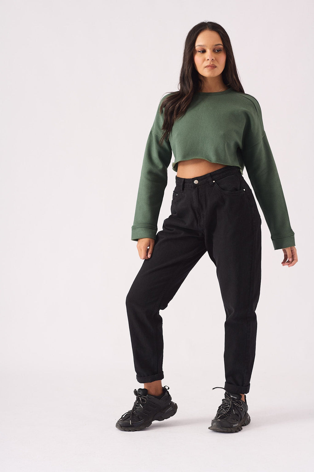 CROPPED JUMPER - GREEN