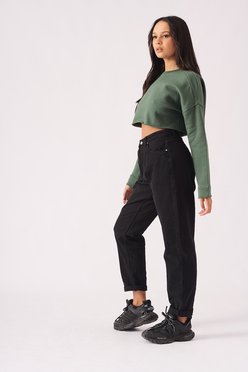 CROPPED JUMPER - GREEN