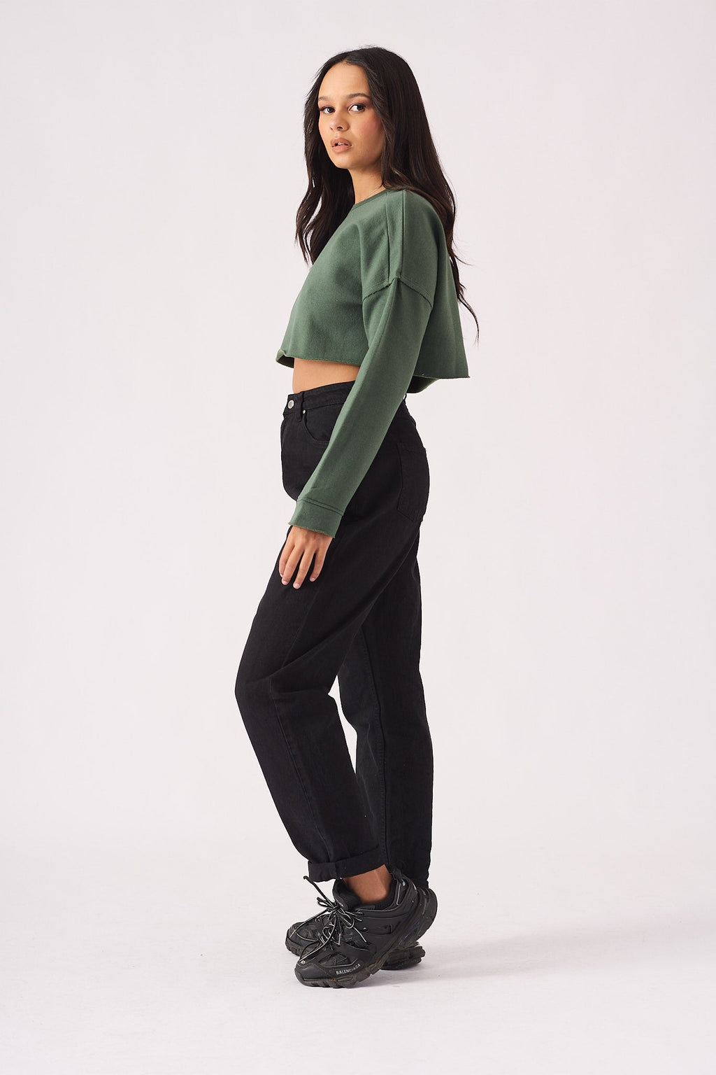 CROPPED JUMPER - GREEN
